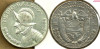 PANAMA 1/2 BALBOA  MAN FRONT EMBLEM BACK 1930 AG SILVER EF KM12.1 READ DESCRIPTION VERY CAREFULLY !!! - Panama