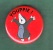 EPINGLETTE PIN'S YOUPPIE ! FOND ROUGE NEUVE DIAMETRE 38mm ANNEE 1994. - Comics