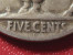 Delcampe - USA - Five Cents Buffalo 1924 D - Error, Unbalanced 0291 - 1913-1938: Buffalo