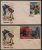 BHUTAN, 3D-ISSUE BUTTERFLIES 1968, 2 ILLUSTRADED FDCs - Bhoutan