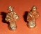 Rare Lot 2 Figurines En Métal Doré Kinder Ou Autre Vintage A VOIR Fêves ??? Feve - Metallfiguren