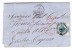 Heimat Tessin Fiskalmarke 50Rp. Grün In Brief Ankunft-St.Locarno 23.11.1860 Aus Australien Kangaroofiat Via London Paris - Covers & Documents