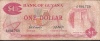 GUYANA  P21e  1  DOLLAR  1966  Signature 5 FINE - Guyana