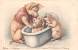 Fantaisie      Cochons  Un Bain... - Cochons