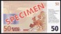 50 Euros  Specimen   1998  Pour La Promotion De L´euro - NEUF - Specimen