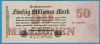 DEUTSCHES REICH 50 MILLIONEN  MARK 25.07.1923  SERIE 8A.148967  P# 98  6 Digit Serial # - 50 Millionen Mark