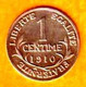 France - 1 Centimes - Dupuis 1910 -  Rare - 1 Centime