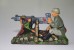 Elastolin, Lineol Hauser, German With Mittratieur, Vintage Toy Soldier - Figurines