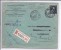 N°694 Seul BXL 1-12.V.1945 S/l.RECOMMANDEE En Franchise Partielle V.OOSTVTEREN-retour BXL. COB=17.50. TB - Lettres & Documents