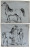 Deux Dessins Encre De Chine Cheval Et Soldat Polytechnique Janvier1866 - Drawings