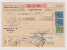 Heimat AG Mellingen 1928-04-04 Paketkarte Nach Brüssel Belgien Frank.Paar CHF 1.50+90Rp - Brieven En Documenten