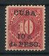 Cuba  N°4* Taxe - Impuestos