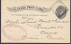 Canada Postal Stationery Ganzsache Entier 1c. Victoria BELLEVILLE Ontario 1896 (2 Scans) - 1860-1899 Règne De Victoria