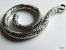 2 Breloque Serpent Argenté Stylisé Sans Nickel Ni Plomb Environ 35x22mm   Breloque Serpent Impression Recto-verso - Perlas