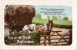 For My Son's Birthday - W &amp; K, Draught Horses, Farm Scene Vintage Card - Birthday