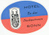 BONN -  HOTEL ZU DEN STADTPATRONEN ,  Old HOTEL LUGGAGE LABEL ETIQUETTE ETICHETTA BAGAGE - Hotel Labels