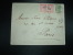 LETTRE TP 10 X2 + TP 5 OBL. 27 ANP (carré Noir) 17 + Cachet 296 = Verso Cachet (lettres) 31 Pour Jean PASQUA - Storia Postale