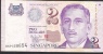 SINGAPORE  P38 2 DOLLARS 1999     VF  NO P.h. - Singapore