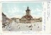 Brosov Romania, Town Hall Rathaus, Town Square Scene, Bacau Postmark 1900s Vintage Postcard - Romania