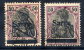 SAAR 1920 Overprint On 50 Pfg. On Both Papers, Used  Michel 13xaII, 13yaI (€96) - Gebraucht