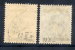SAAR 1920 Overprint On 50 Pfg. On Both Papers, Used  Michel 13xaII, 13yaI (€96) - Gebruikt