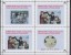 Fantasy Label Beatles Music Band On Gold Coins Stamp On Coin OVERPRINT 4 Blocks - Música