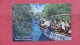 Jungle Cruise Boat  Feeding Wild Monkeys Has Crease Florida> Silver Springs-  -   ----- -ref --2051 - Silver Springs