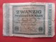 OCTOBER 1923 REICHBANKNOTE ZWANZIG MILLIARDEN MARK REPUBLIQUE DE WEIMAR BILLET DE BANK BANQUE  DEVALUATION ALLEMANDE - 20 Mrd. Mark