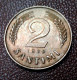 LATVIA  2 SANTIMI  COIN  1939 Y  - VF +++ - Latvia