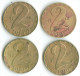 2 FORINT 4 PIECES:1976;1989 - Hungary