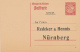NÜRNBERG - 1916 , Ganzsache Mit Privatem Zudruck - Sonstige & Ohne Zuordnung