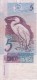 BILLETE DE BRASIL DE 5 REAIS DEL AÑO 1997 DE  UNA GARZA BLANCA -BIRD-PAJARO     (BANKNOTE) - Brasil