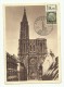 Cachet Illustré Strassburg Sur 30 Pf Sur Carte Cathédrale De 1941 - Lettres & Documents