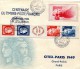 FRANCE Centenaire Du Timbre Poste 1949 Lot 5 Enveloppes Dont Une Avec Bande N° 883A  + Vignette Exposition ....G - Bolli Commemorativi