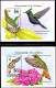 BIRDS-HUMMINGBIRDS OF THE CARIBBEAN-GRENADA-2 DIFF MS-MNH-M-34 - Hummingbirds