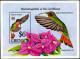 BIRDS-HUMMINGBIRDS OF THE CARIBBEAN-GRENADA-2 DIFF MS-MNH-M-34 - Colibris