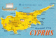 Greetings From Cyprus Map Karte Touristical Map - Mapas