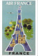 Affiche Air France Par  Villemot (Scan Recto Verso) - Altri & Non Classificati