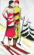 [DC4491] CARTOLINA ILLUSTRATA - DONNE CHE SCIANO - Non Viaggiata - Old Postcard - Wintersport