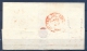 1847 , PREFILATELIA , ASTURIAS , ENVUELTA CIRCULADA ENTRE OVIEDO Y BILBAO, BAEZA EN ROJO , LLEGADA - ...-1850 Prephilately