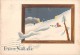 02802 "BUON NATALE" PAESAGGIO , NEVE, SLITTA CON CANI, VOLPE .   CART.  SPED. 1936 - Altri & Non Classificati