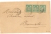 Bande 3 SAGE, 5C Vert , SALLANCHES Haute Savoie Sur DEVANT D'enveloppe. - 1876-1898 Sage (Type II)