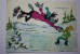 SOVIET PC. FIGURE SKATING.  WOLF WITH A BUNNY. OLD Postcard 1970S - USSR - Pattinaggio Artistico