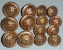 Lot 14 Boutons Anciens En Laiton Embouti, Militaria Ou Autre Pays, Militaire, Bouton Armoiries, F Van Malderen Bruxelles - Buttons