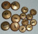 Lot 14 Boutons Anciens En Laiton Embouti, Militaria Ou Autre Pays, Militaire, Bouton Armoiries, F Van Malderen Bruxelles - Buttons