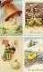 LOT DE 10 CARTES - JOYEUSES PAQUES - Enfant Poussin Oeuf Mouton Cloche - Pâques