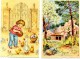 LOT DE 10 CARTES - JOYEUSES PAQUES - Enfant Poussin Oeuf Mouton Cloche - Pâques