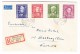 D - BRD 25.3.1950 Mittenwald R-Brief Nach Marburg Mit Serie Mi.#117-120 - Briefe U. Dokumente