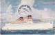 'Lurline' Matson Line Ocean Liner Cruise Ship, Mailed At Sea, Hawaii, C1940s/50s Vintage Postcard - Steamers