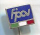 VOLLEYBALL - Italy, Federazione Italiana Pallavolo, Enamel, Vintage Pin, Badge - Volleyball